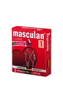 Презервативы masculan 1 Classic Sensitive , 3 шт