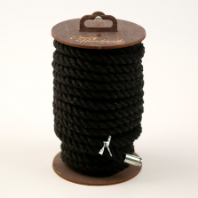 Хлопковая веревка для шибари на катушке, черная, 10 м