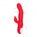 Вибратор с двигающейся головкой «JOS Redli» , силикон, красный, 21 см