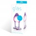 Стеклянная анальная пробка Glas Amethyst Rain Butt Plug