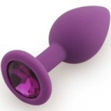 Малая анальная пробка фиолетовая/фиолетовый D25 mm L70 mm